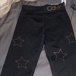 Brand new yoga pants Calvin black with stars